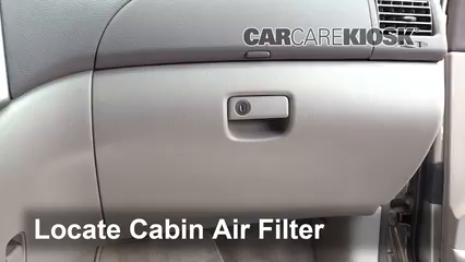 2006 Toyota Sienna LE 3.3L V6 Air Filter (Cabin) Replace